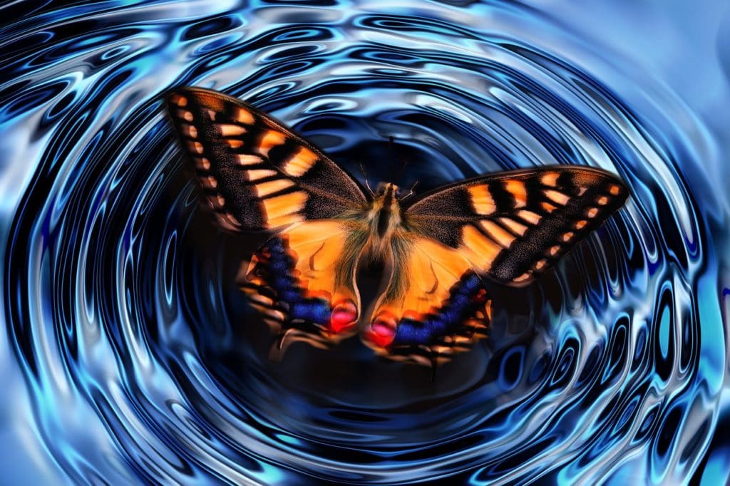 butterfly, wave, wing beat